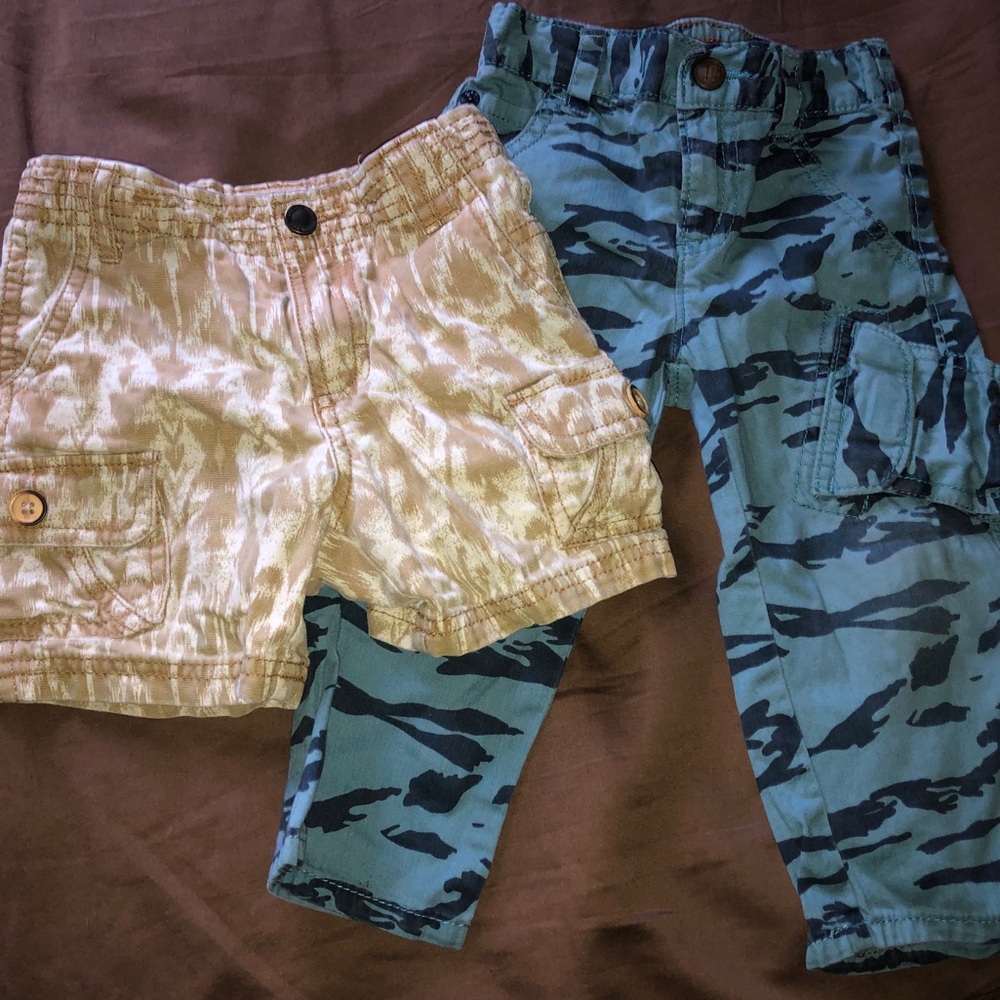 Cargo shorts and pants set 12-18M